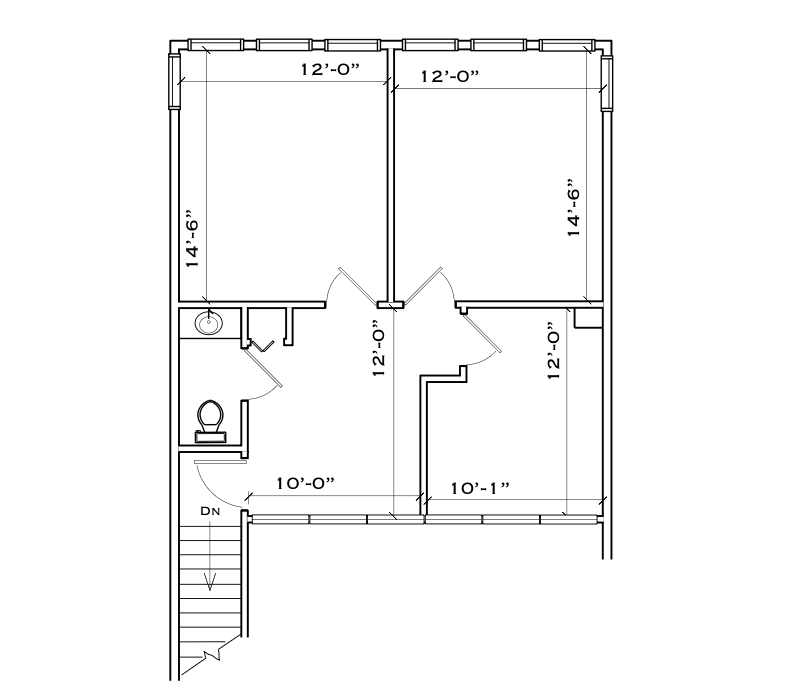 Twin Ponds Executive Campus - Floor Plan 803B - 675 square feet