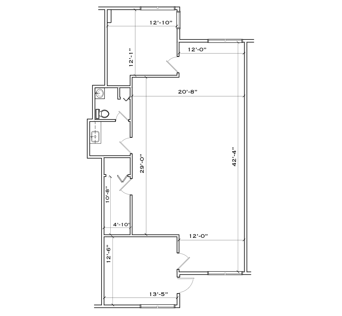Twin Ponds Executive Campus - Floor Plan 804 - 1,270 square feet